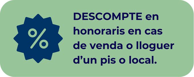 DESCOMPTE en honoraris de venda o lloguer immobles a Barcelona i Hospitalet