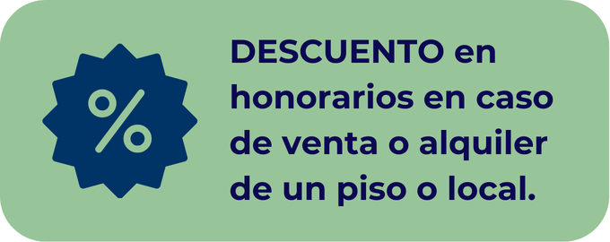 PROMOCIÓN DE DESCUENTO PARA SUSCRIPTORES en honorarios en caso de venta o alquiler de un piso o local en Barcelona y Hospitalet de Llobregat